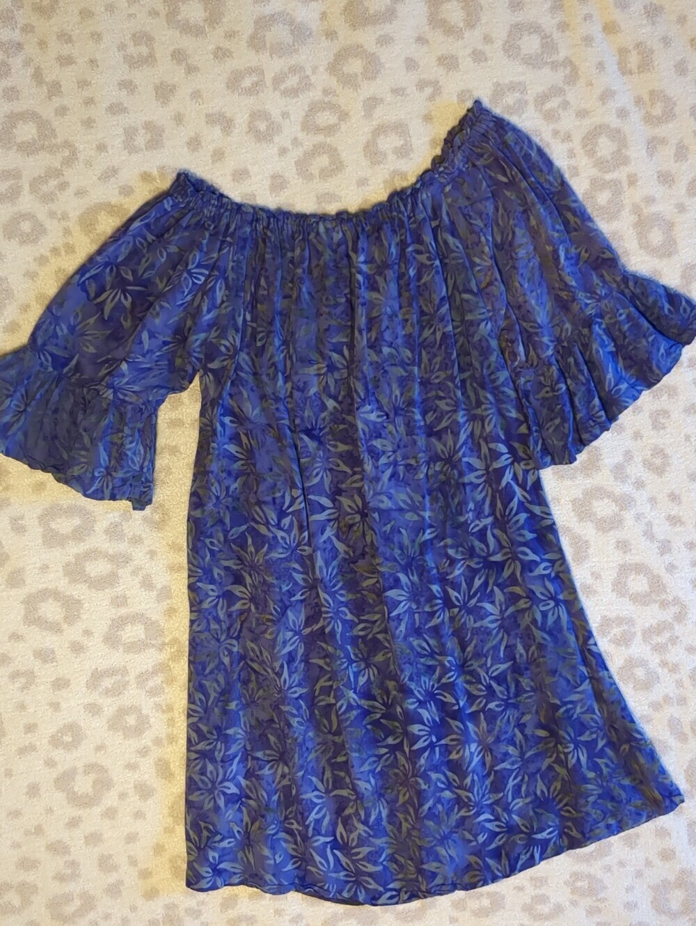 Hawaiian Muumuu Summer Sun Dress House Dress Rayon Breathable Small - Picture 4 of 8